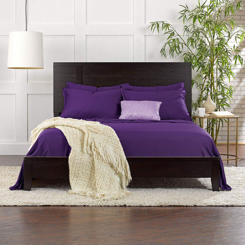 Pure Bamboo queen sheets deep-pocket design ensures a snug fit on thicker mattresses.
