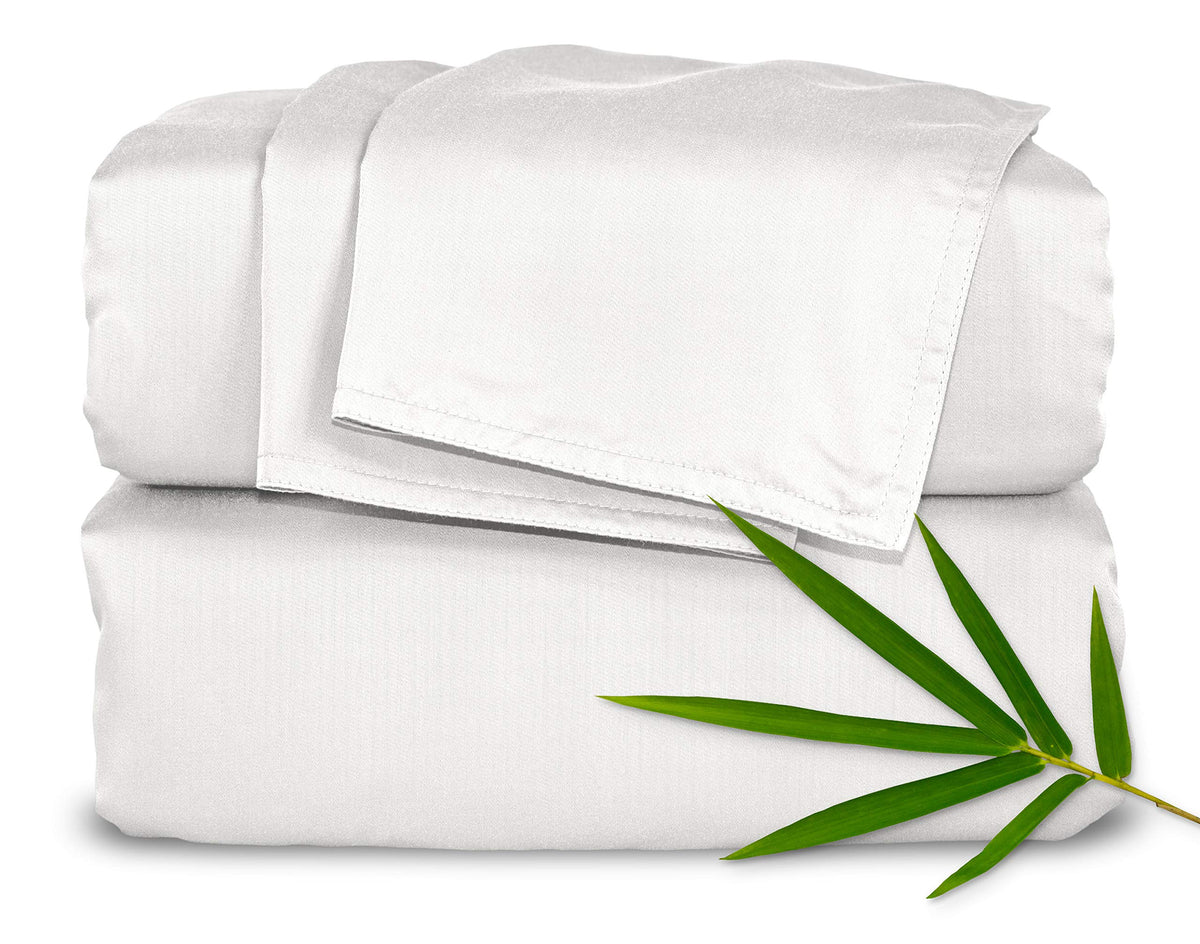 Pure Bamboo Queen Sheets fitted sheet showing snug, breathable fit.