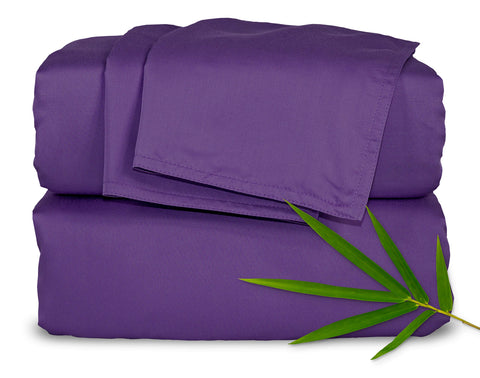 Pure Bamboo queen sheets fitted for mattresses up to 16 inches with a snug deep-pocket fit.