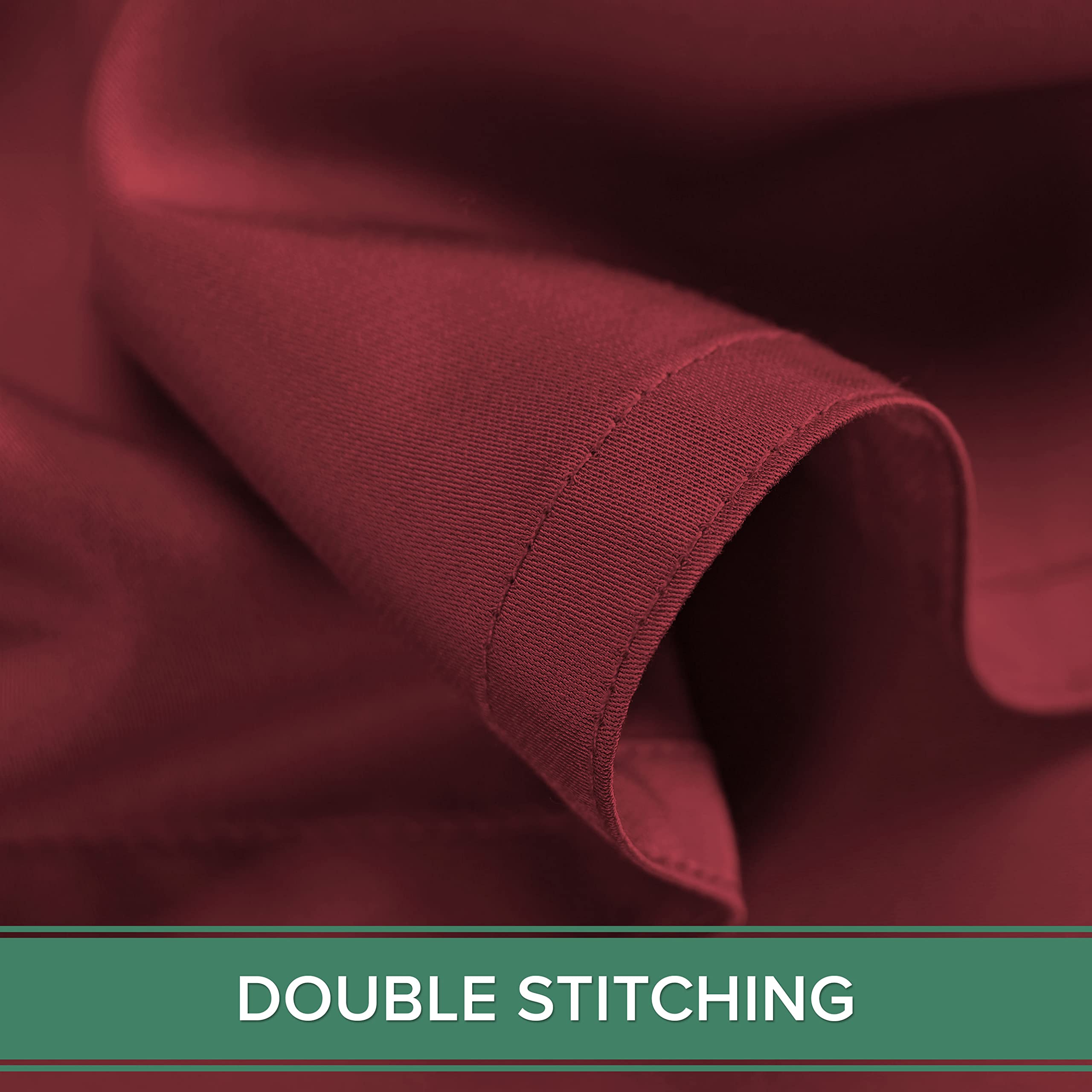 Pure Bamboo Queen Sheets Merlot soft sheen after multiple washes.