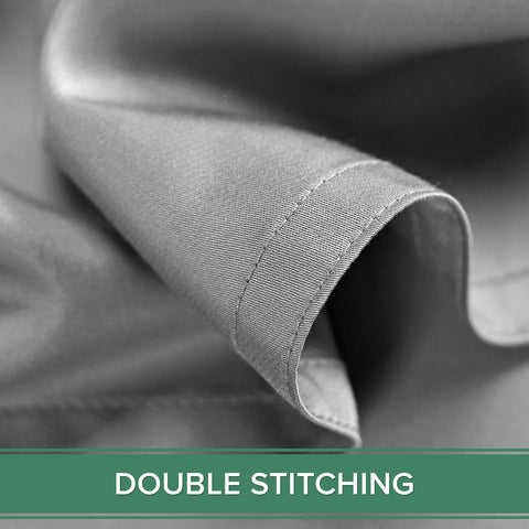 Pure Bamboo stone grey color close-up emphasizes modern, soft bedding.