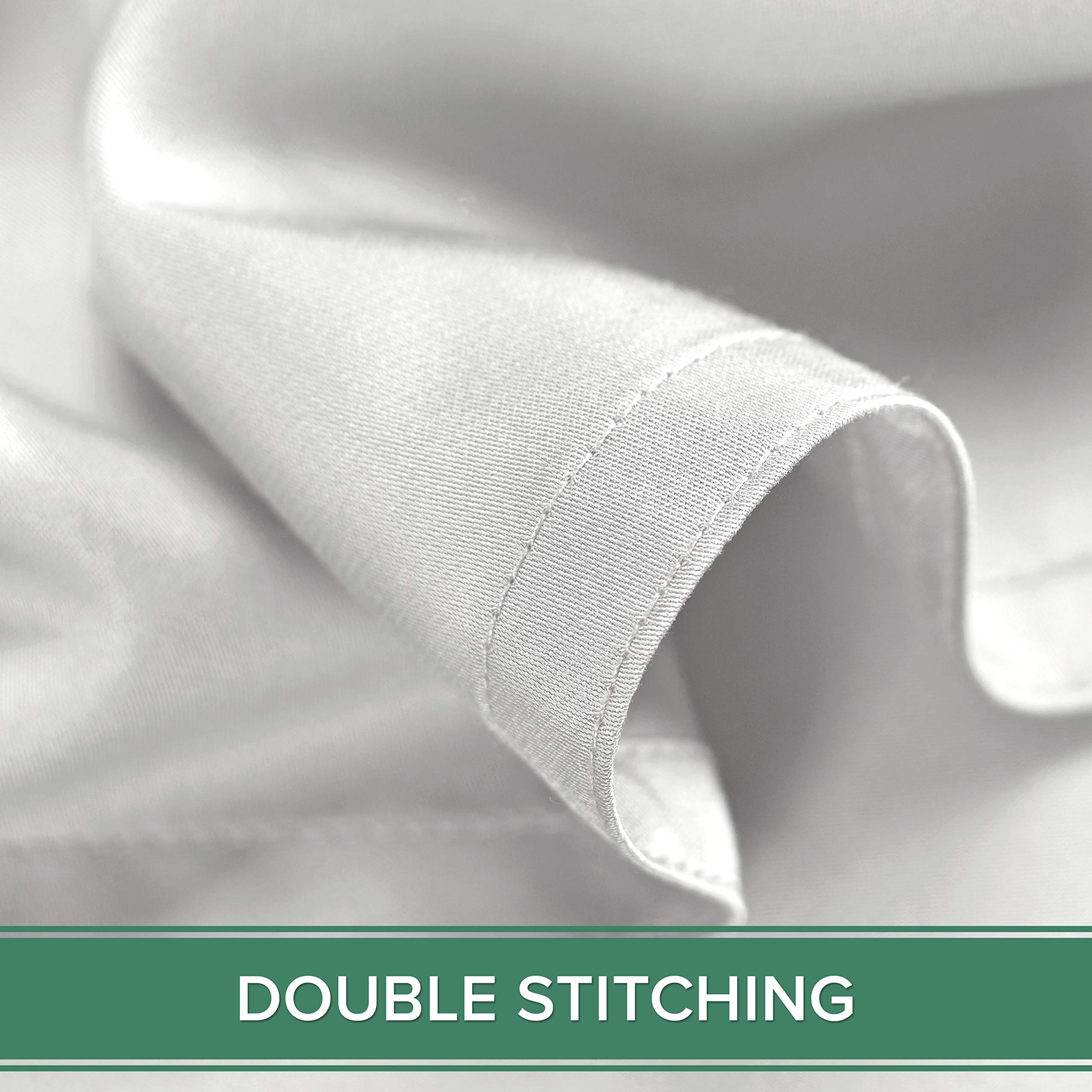 Pure Bamboo sheets showcase pristine white color for a clean look.