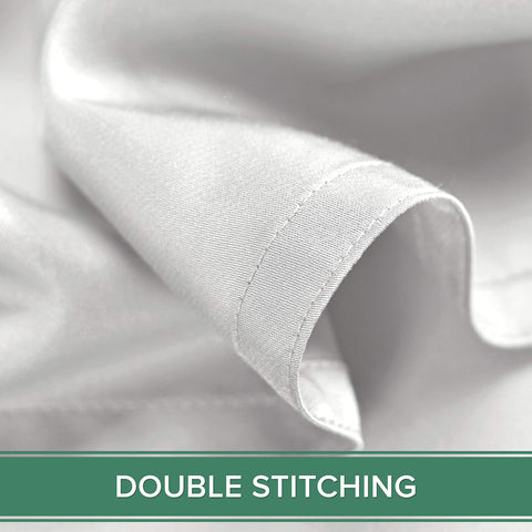 Pure Bamboo sheets showcase pristine white color for a clean look.