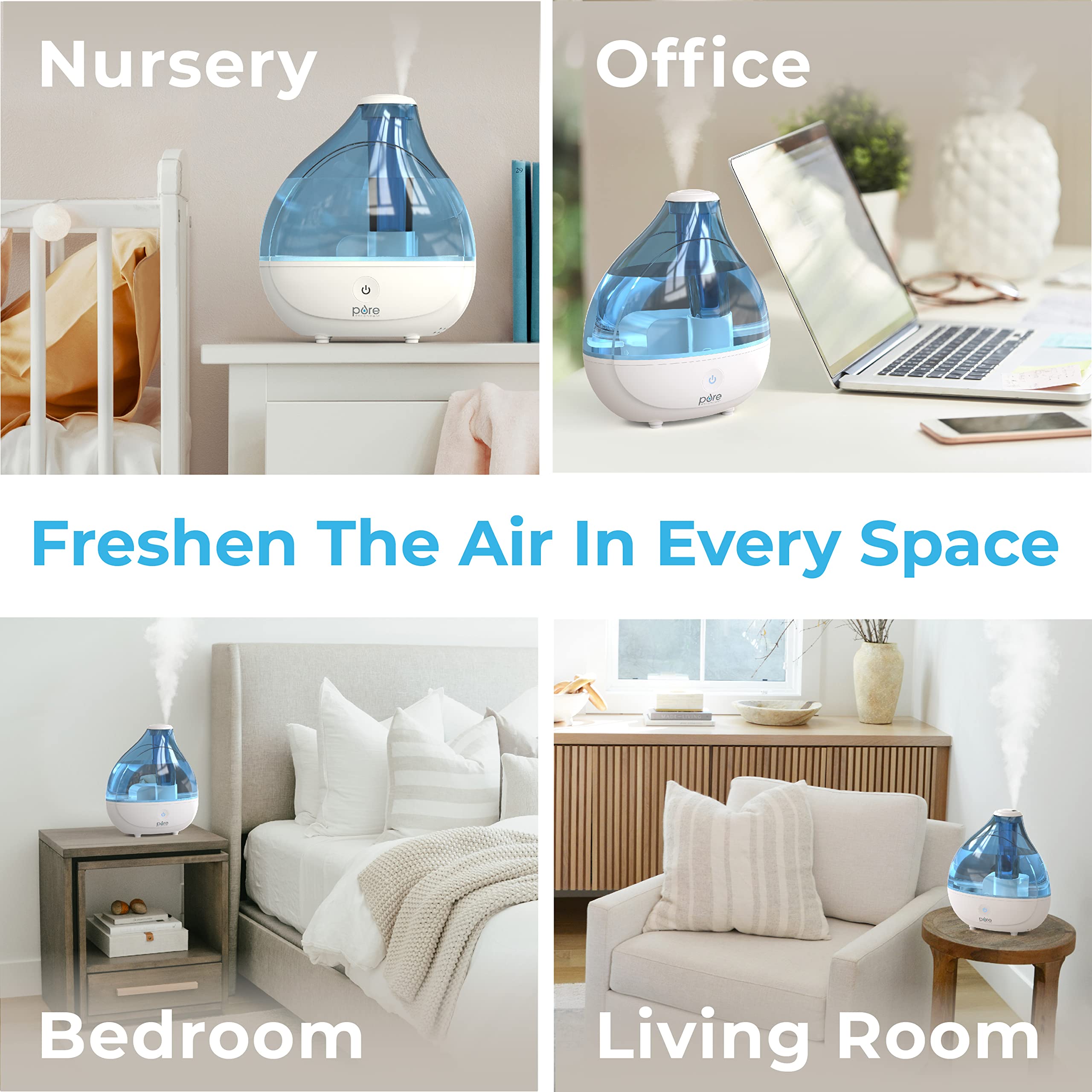 Whisper-quiet operation keeps living spaces calm during sleep and work