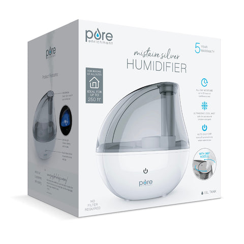 MistAire Silver BPA free construction indicating mindful use in homes