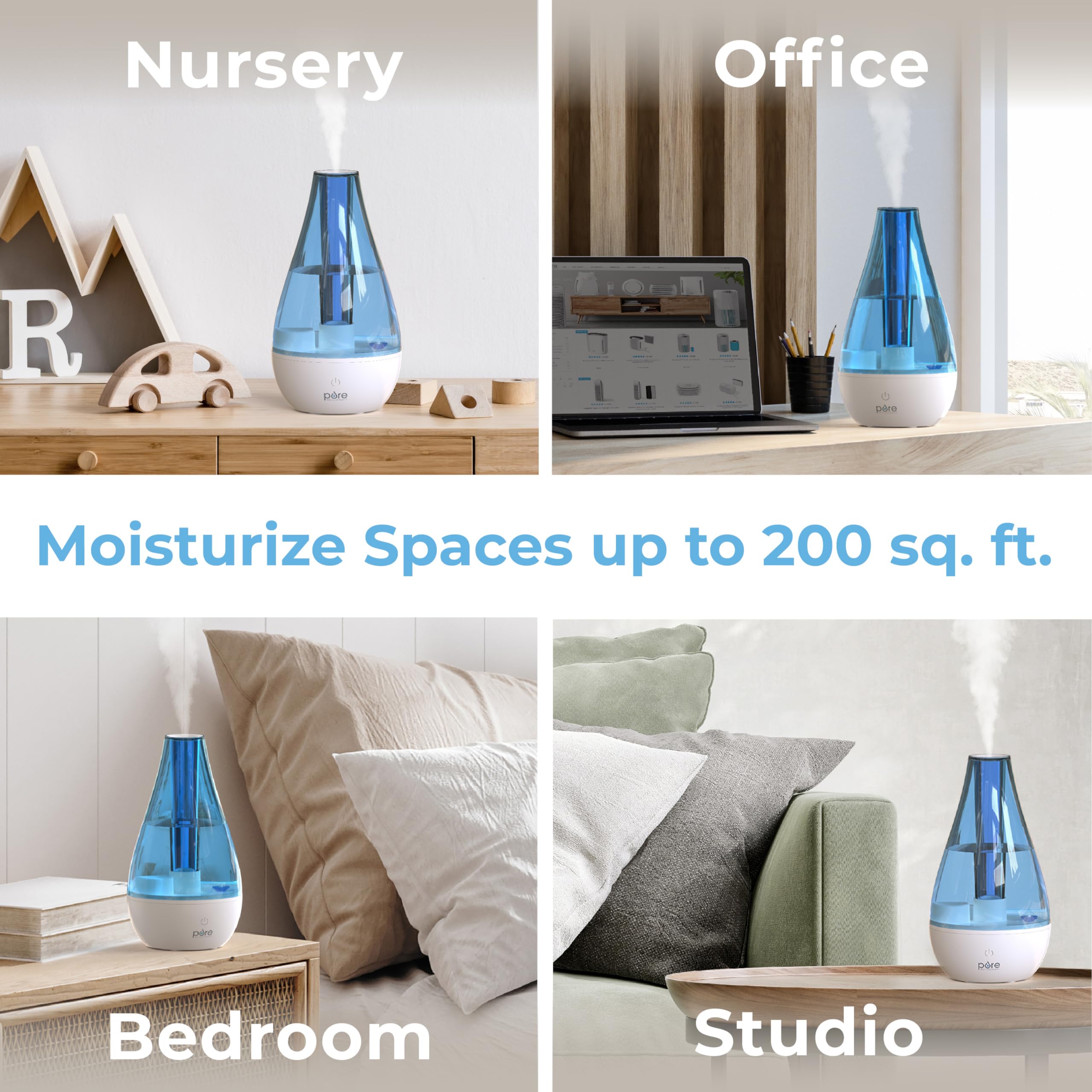 Pure Enrichment MistAire Studio top controls enable quick mist settings.