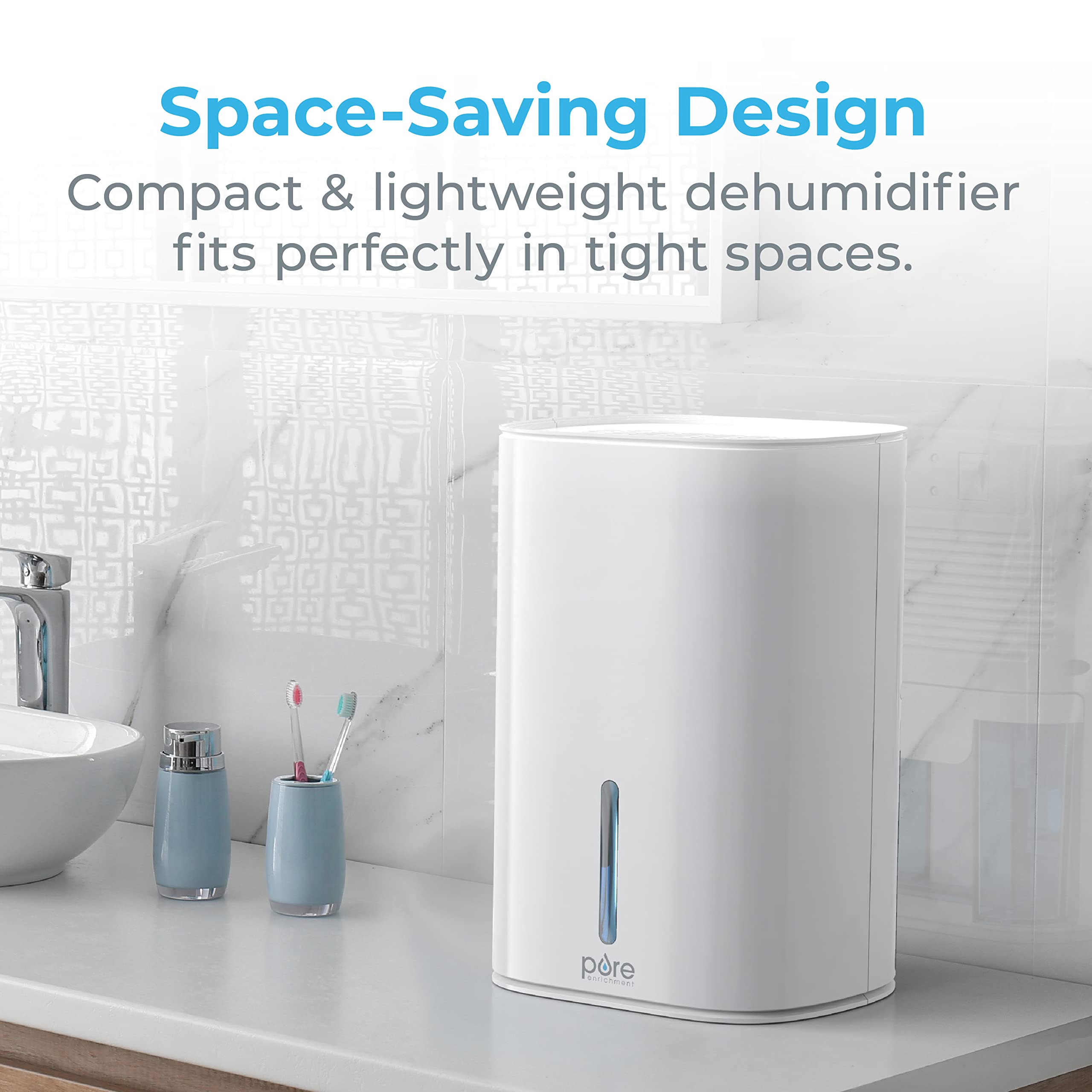 Pure Enrichment PureDry Mini compact design saves space in small rooms.