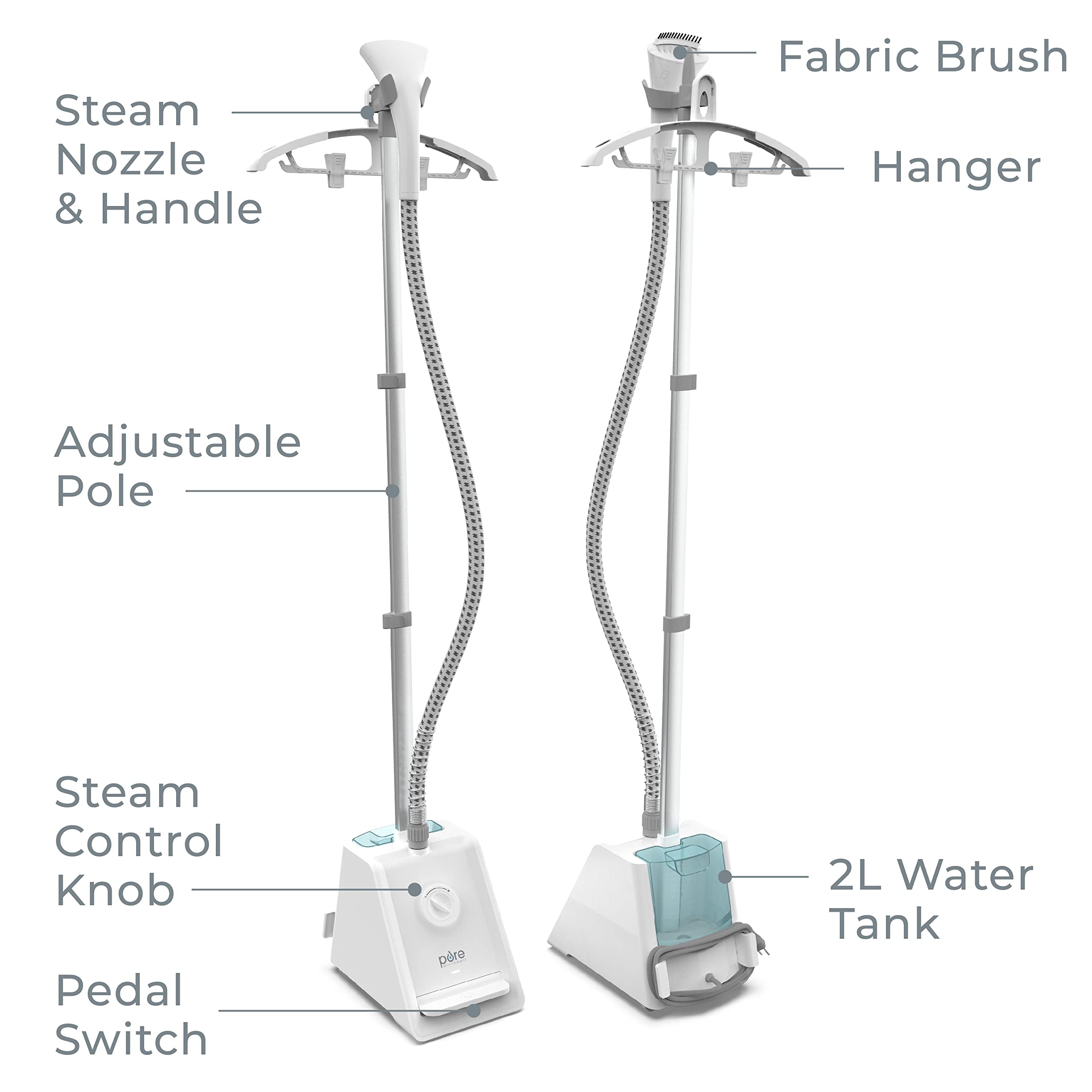 PureSteam Pro delivers strong heat for effective fabric refreshment