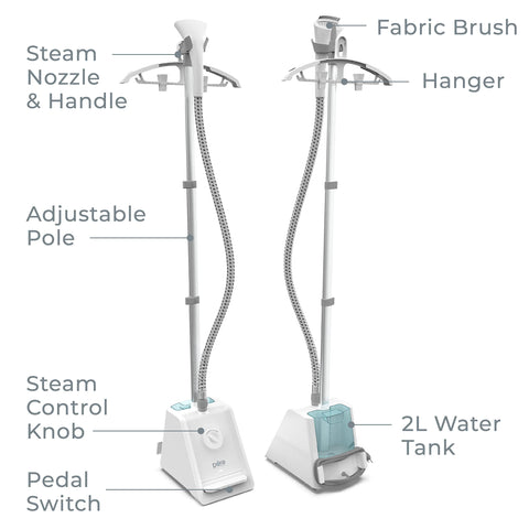 PureSteam Pro delivers strong heat for effective fabric refreshment