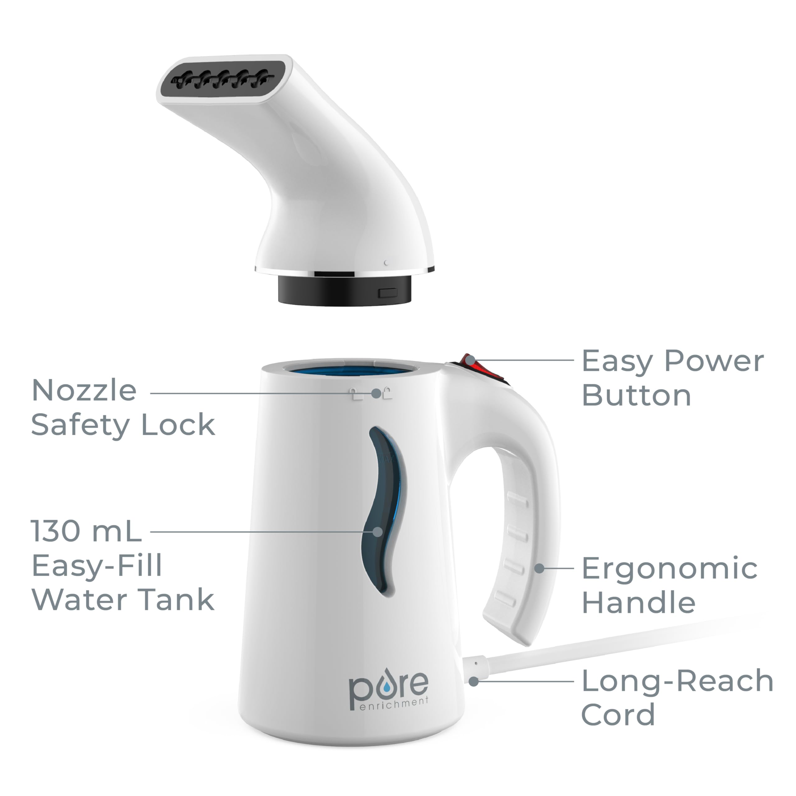 Pure Enrichment PureSteam-steamer-hotel-room-use suits hotel stays and event-ready outfits.
