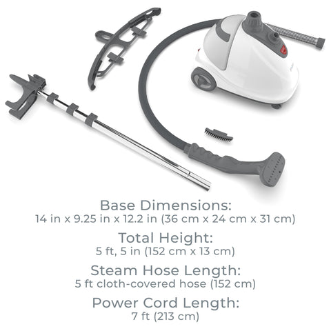 Pure Enrichment PureSteam XL 5-ft hose offers flexible steaming reach