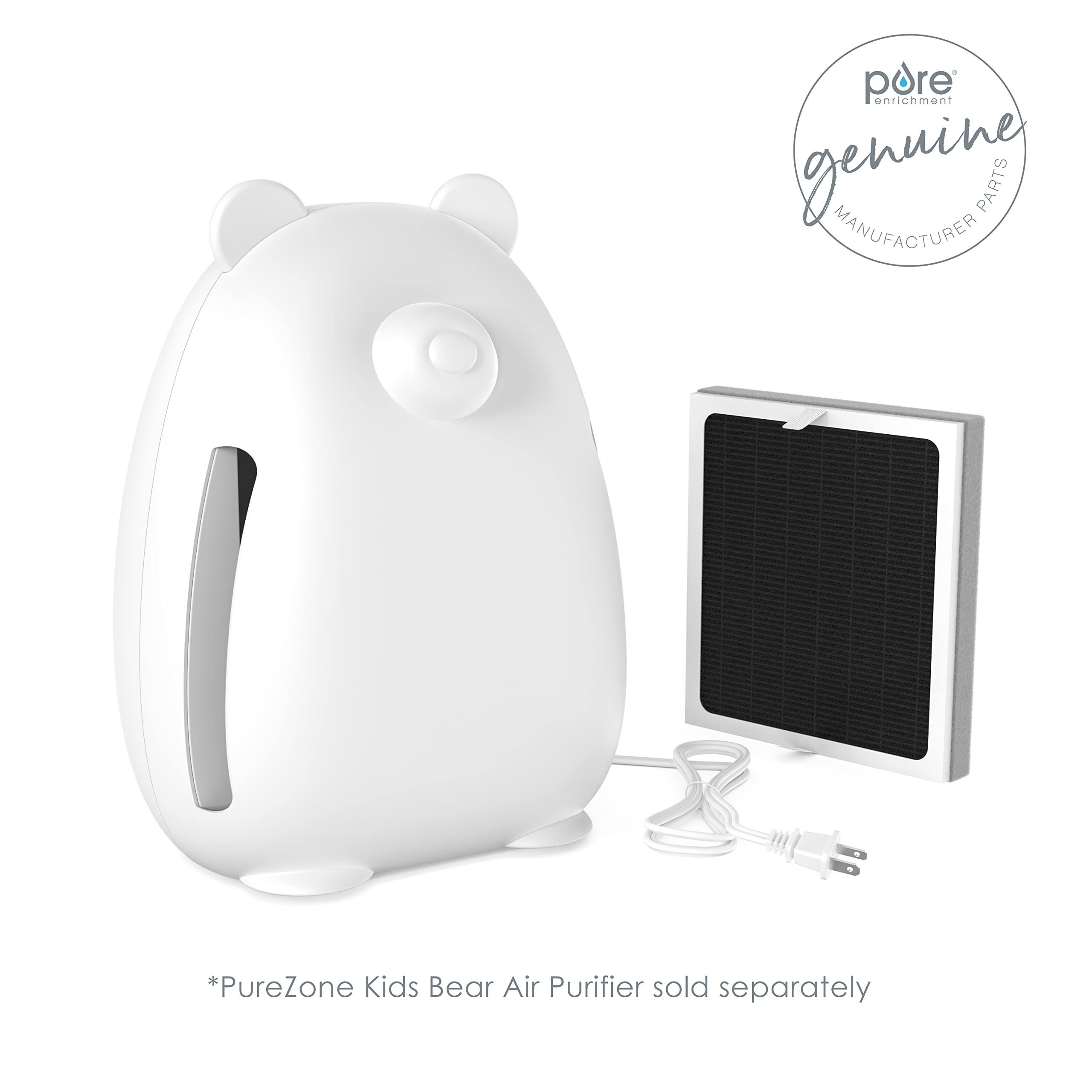 In-use view of PureZone Kids Bear shows easy maintenance and replacement.