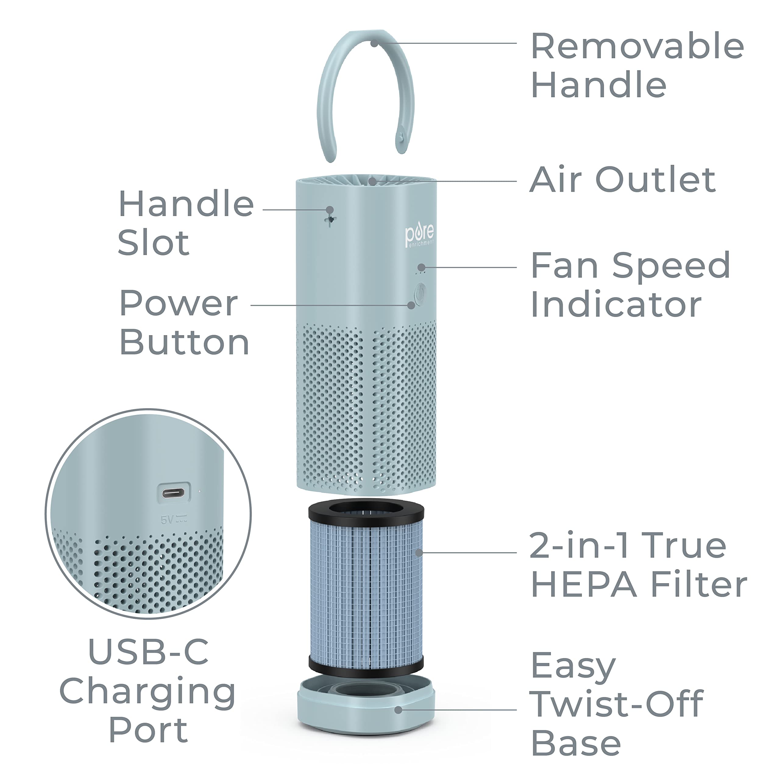 Pure Enrichment PureZone Mini blue color for stylish home integration