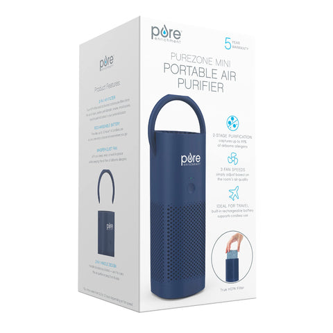 Pure Enrichment PureZone Mini compact design fits in car, office, or bag.