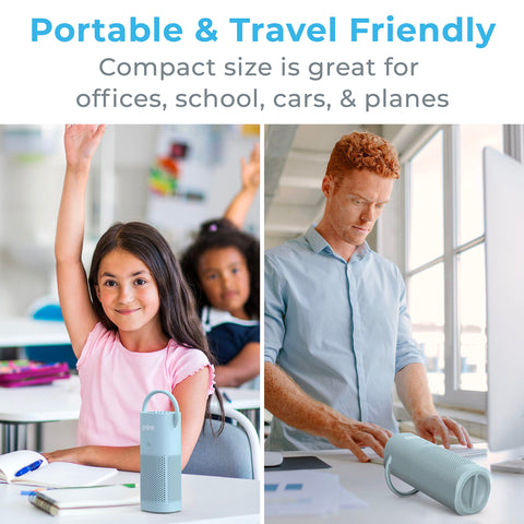 Pure Enrichment PureZone Mini desk setup for quiet work air