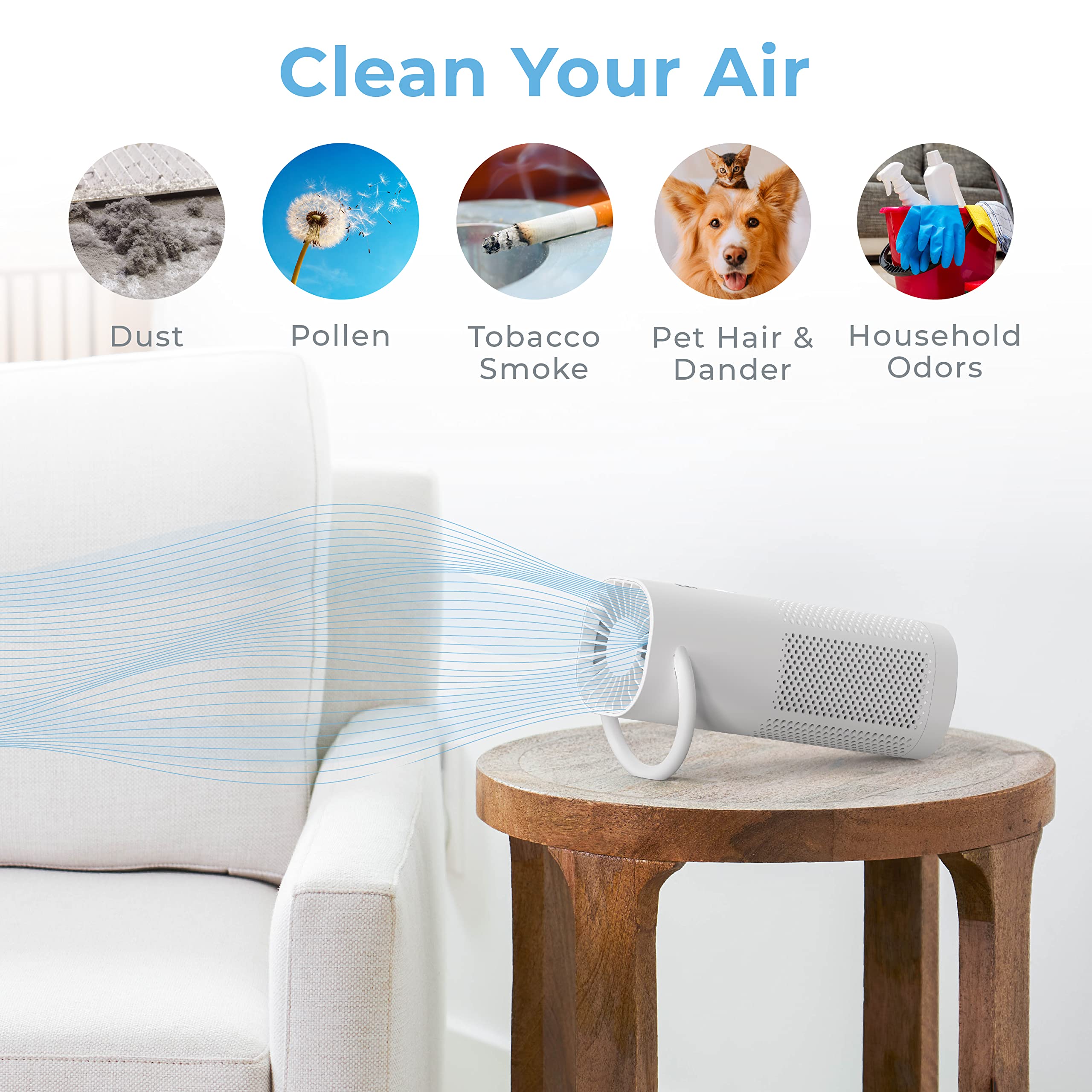 Pure Enrichment PureZone Mini travel-friendly design goes wherever you go for clean air
