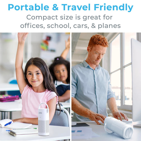 Pure Enrichment PureZone Mini True HEPA filter captures dust and pollen particles
