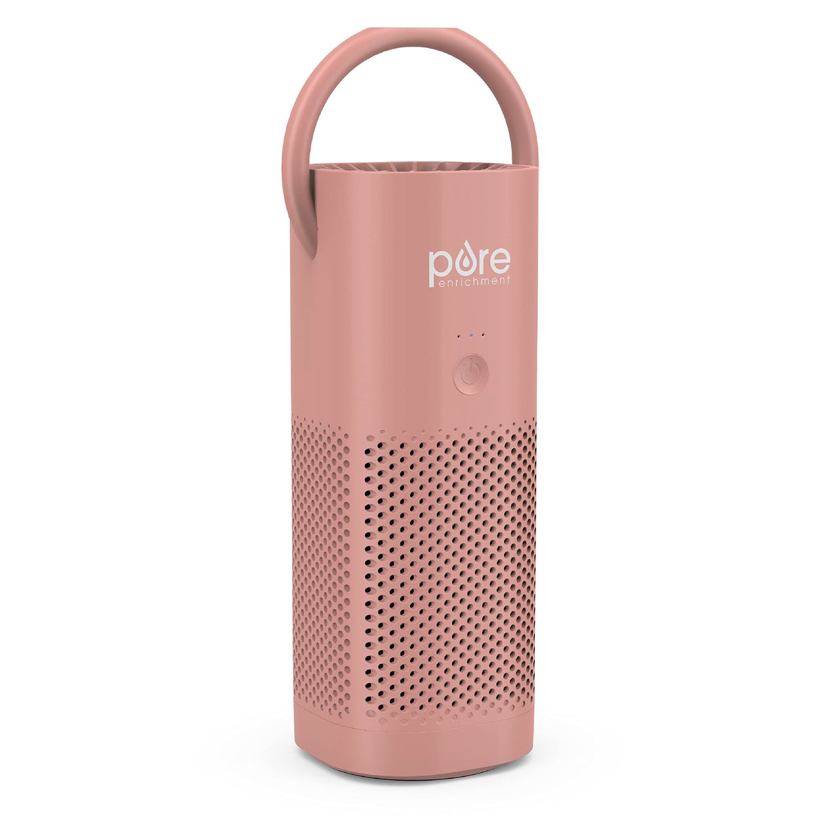 Pure Enrichment PureZone Mini unboxing in blush shows compact personal air purifier.