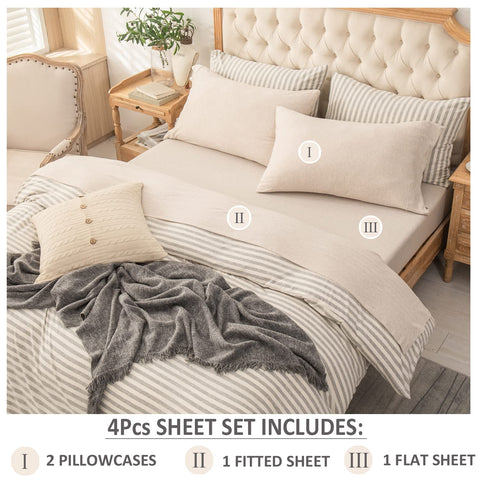Pure Era jersey knit fitted sheet with extra-deep pocket grips up to 20 inches