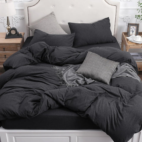 Pure Era jersey-knit duvet cover with zipper closure keeps your duvet secure and tidy.