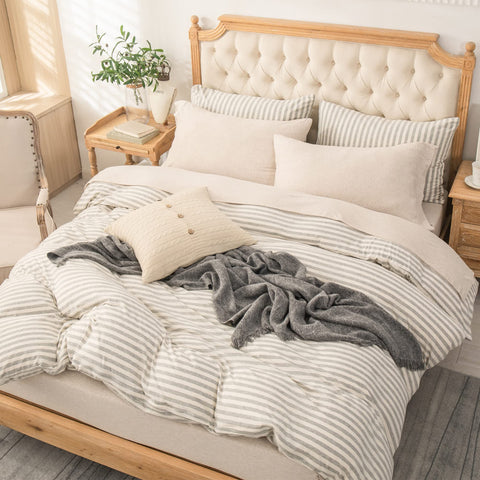 PURE ERA Jersey Knit pillowcase in Heather Beige provides cozy support