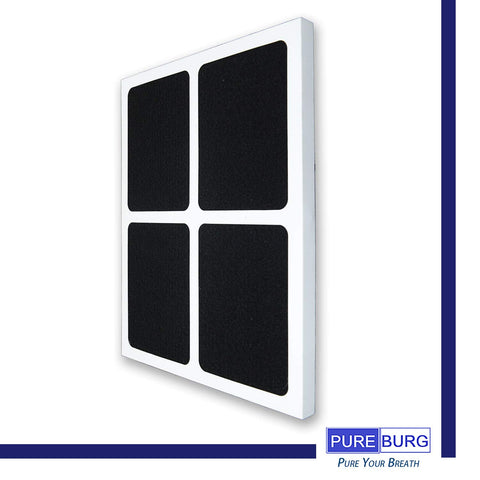 PUREBURG activated-carbon layer detail captures odors and VOCs.
