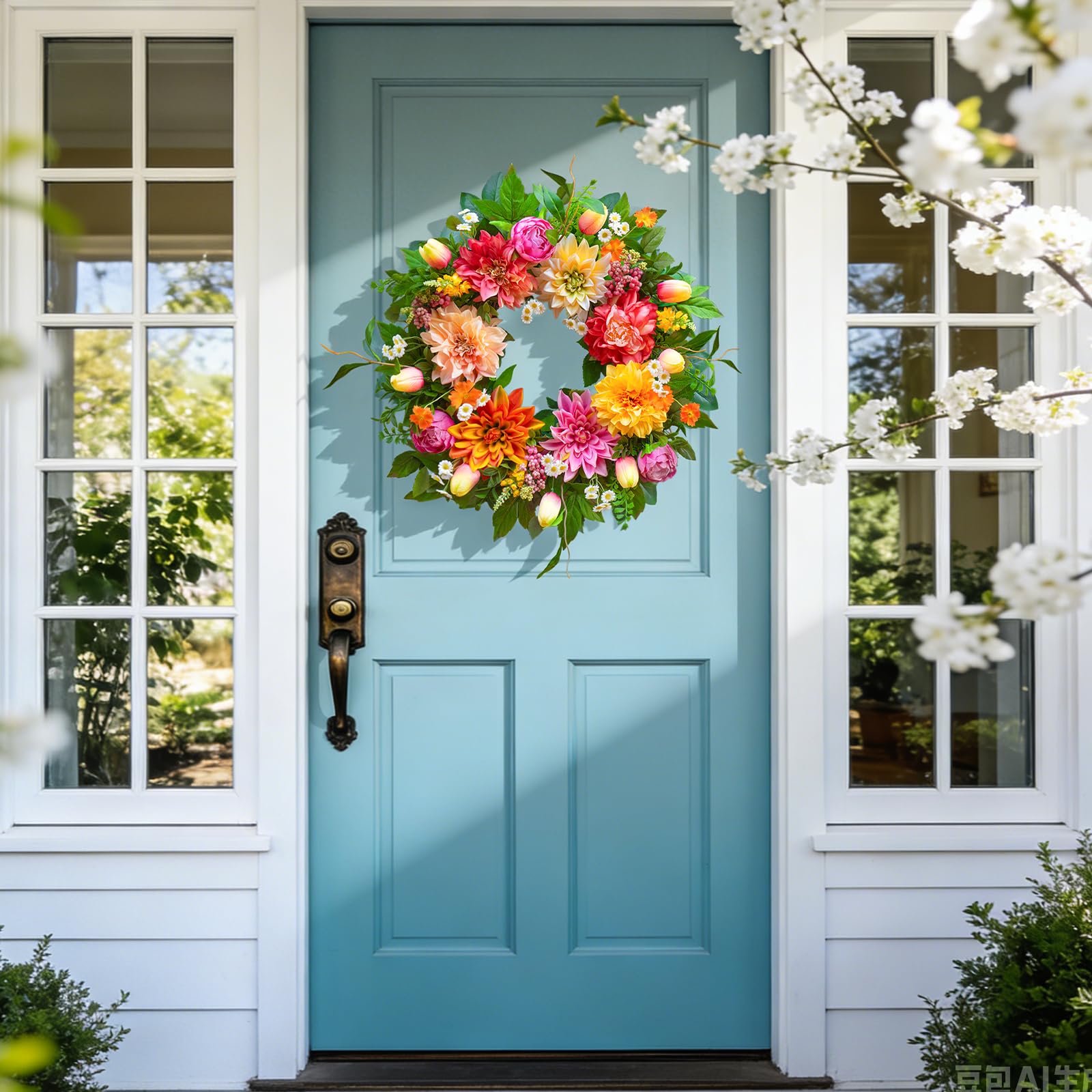 PureCosy all-seasons wreath adds elegance for any occasion at the door.
