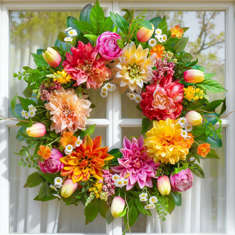 PureCosy easy-hanging wreath reduces setup time with lightweight construction.