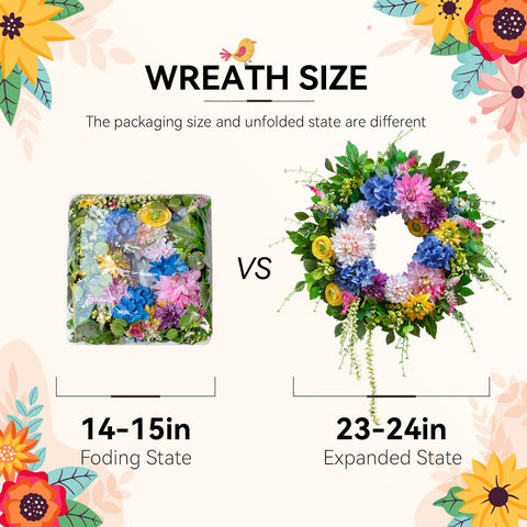 PureCosy large 24-inch wreath creating a bold entrance display.
