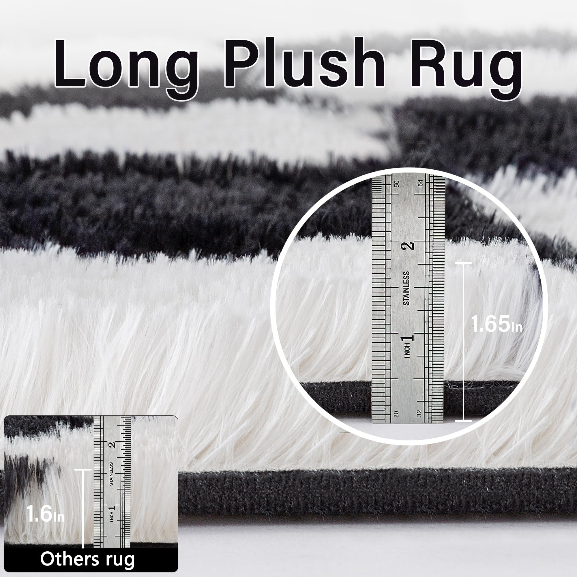 PureCozy checkered rug eco packaging supports sustainable shipping.