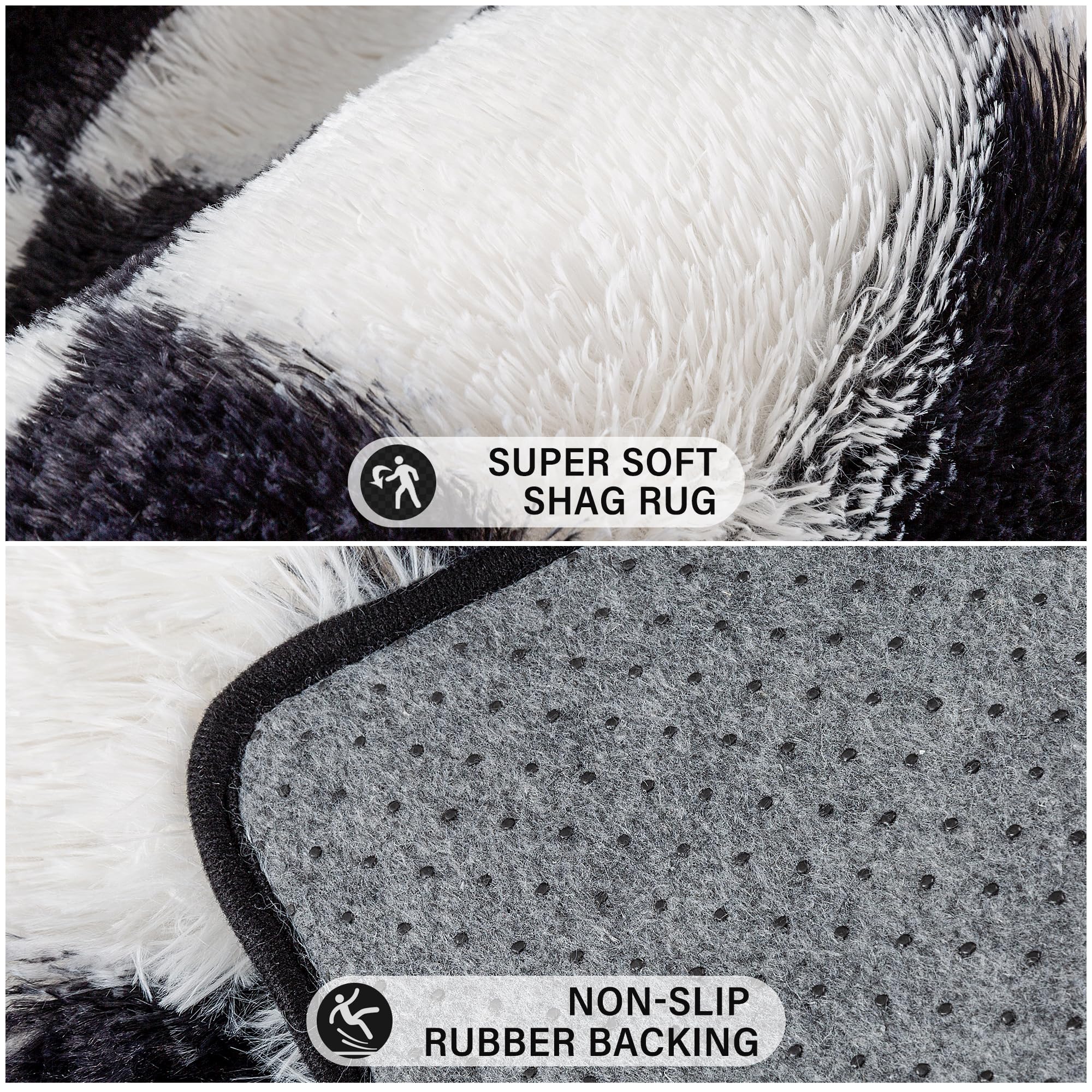 PureCozy checkered rug machine washable in cold water.
