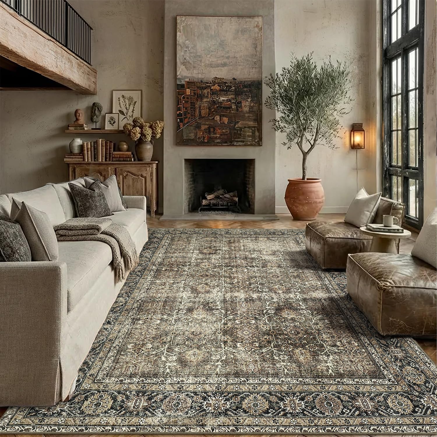 PureCozy non-slip backing with TPR keeps rug in place on busy floors.