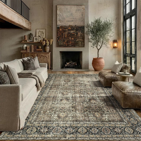PureCozy non-slip backing with TPR keeps rug in place on busy floors.