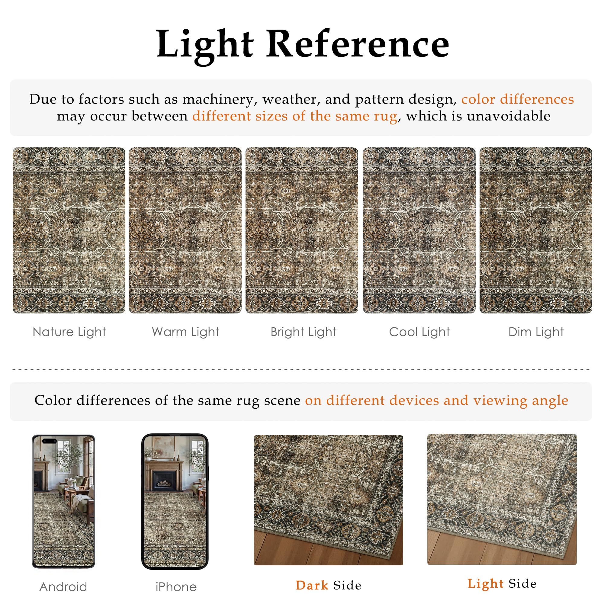 PureCozy vintage rug complements dining room decor with warm, muted tones.