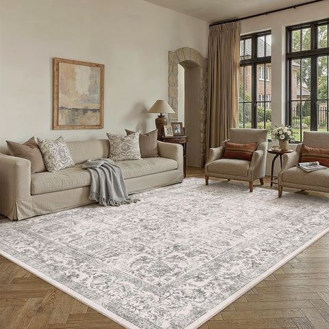 PureCozy vintage retro pattern rug enhances retro-inspired decor