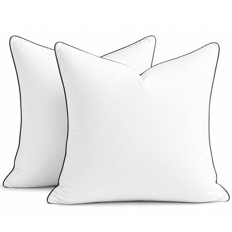 Puredown 18x18 pillow inserts deliver a fuller look for sofas and beds.