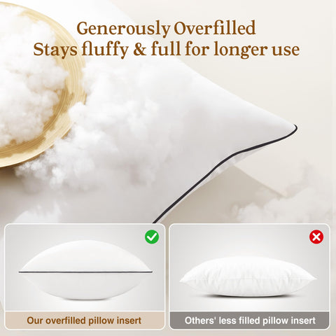 Soft down-alternative fill provides a cozy, plush feel for lounging.