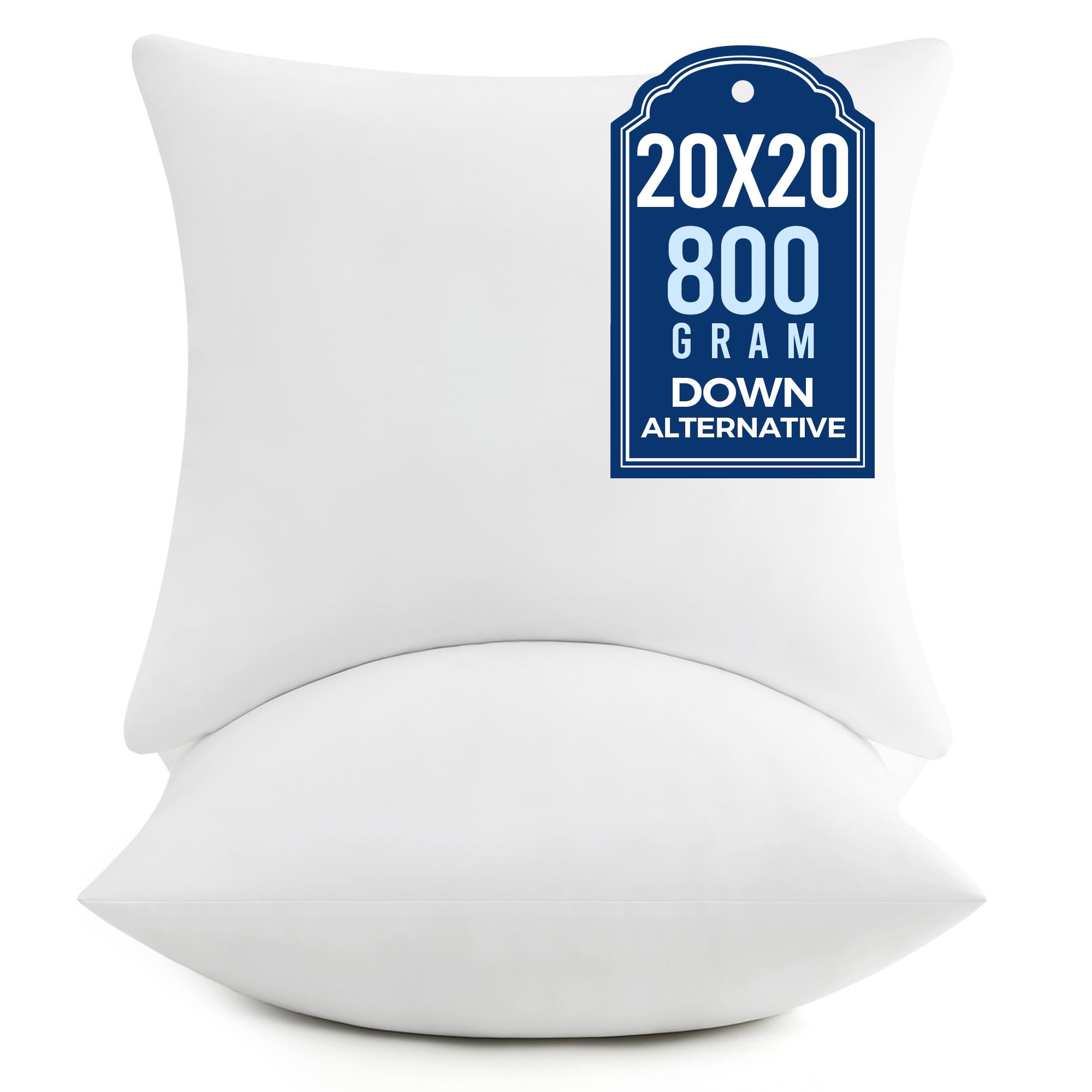 puredown 20x20 pillow inserts maintain fluffy loft for stylish living room decor