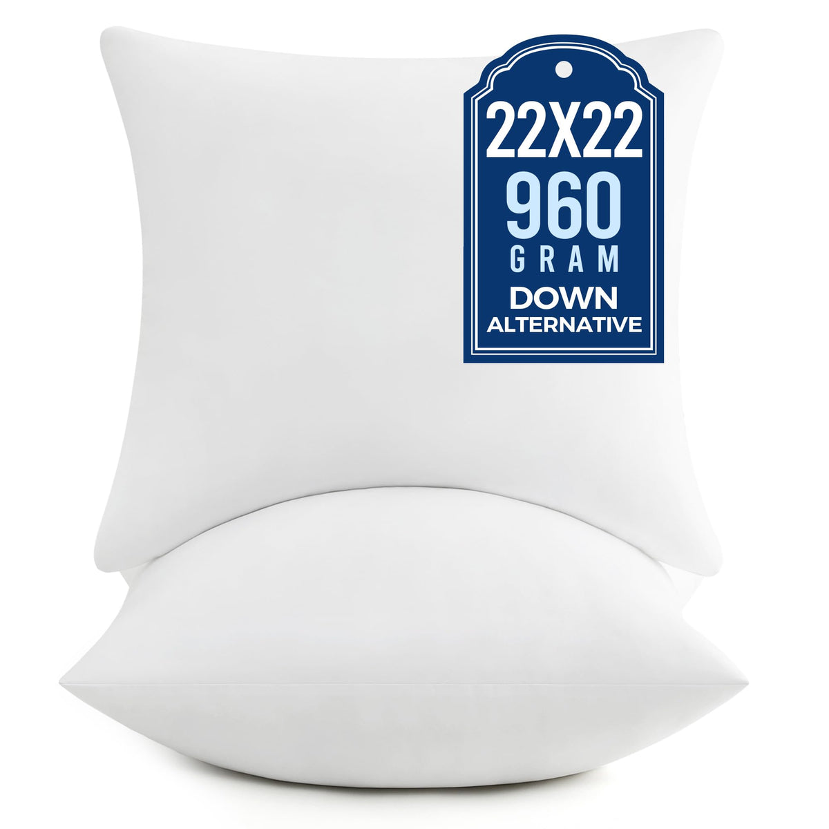 Puredown 22x22 pillow inserts—plush square form for cozy living room décor