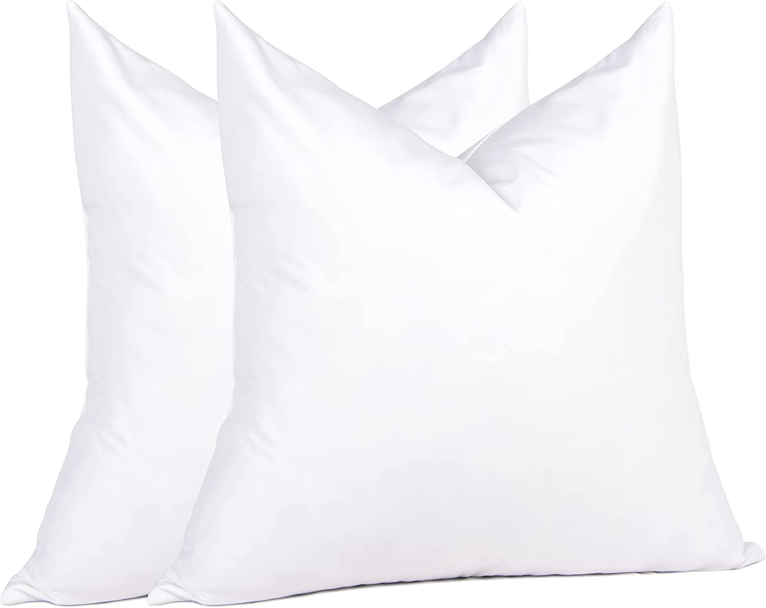 Puredown euro pillow insert 24x24 in white provides versatile back support on a sofa.