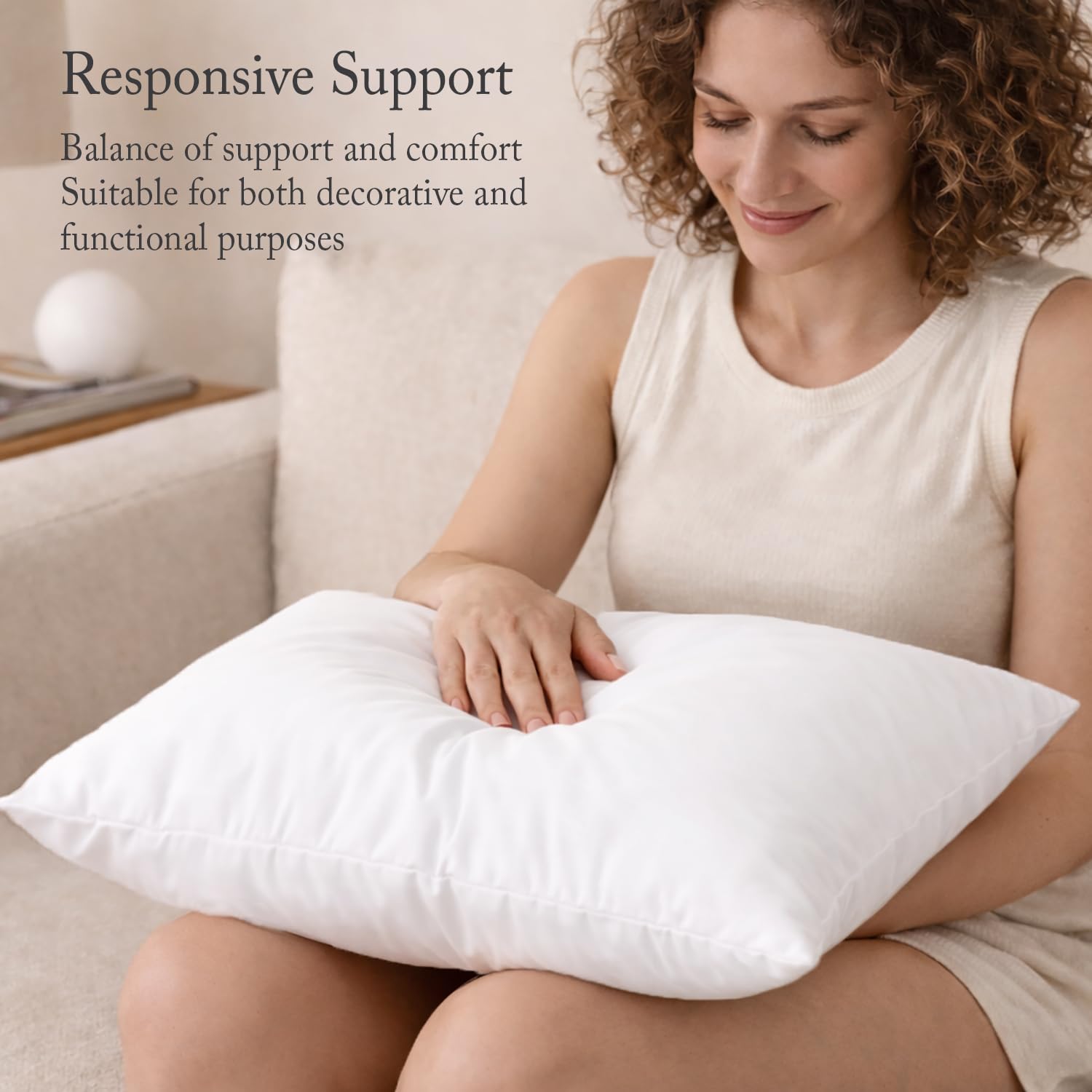puredown feather down pillow insert loft appearance reveals full designer style