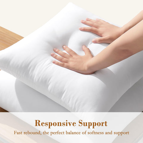 Puredown fluffy pillow fill maintains full shape for everyday comfort.