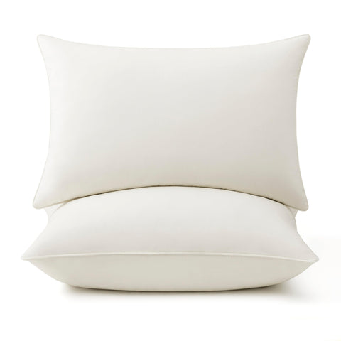 Puredown goose feather down pillow closeup shows plush texture for comfort