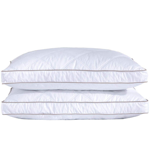Puredown goose-feathers-down-pillow king set 2 front view for hotel-quality comfort at home