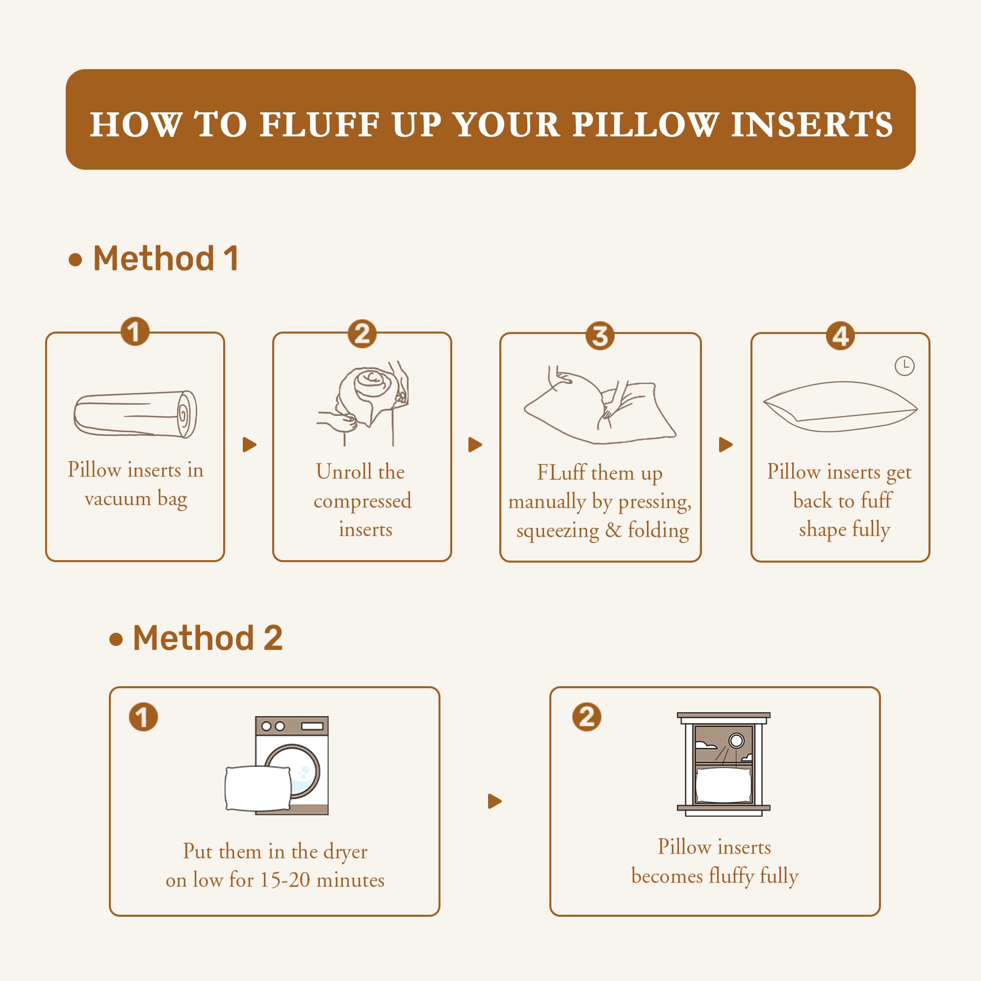Puredown machine-washable pillow insert for effortless cleaning and freshness.