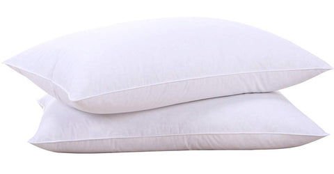 Puredown pillow white shell texture closeup emphasizing durable, easy-care surface.