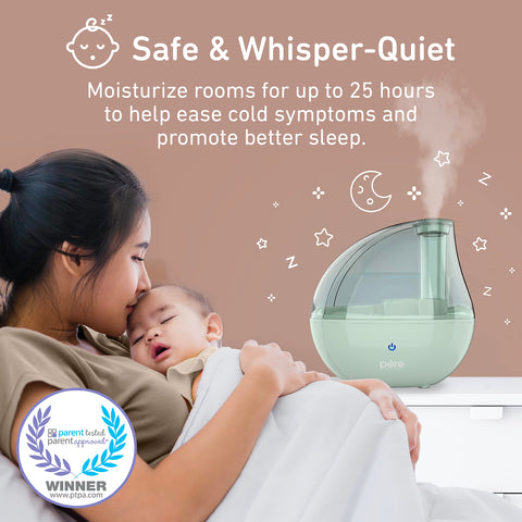 PureEnrichment PureBaby 2-in-1 design for humidification and lighting.