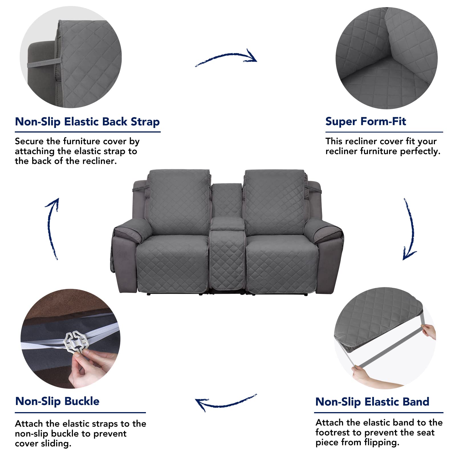 PureFit easy-install recliner cover with quick setup.