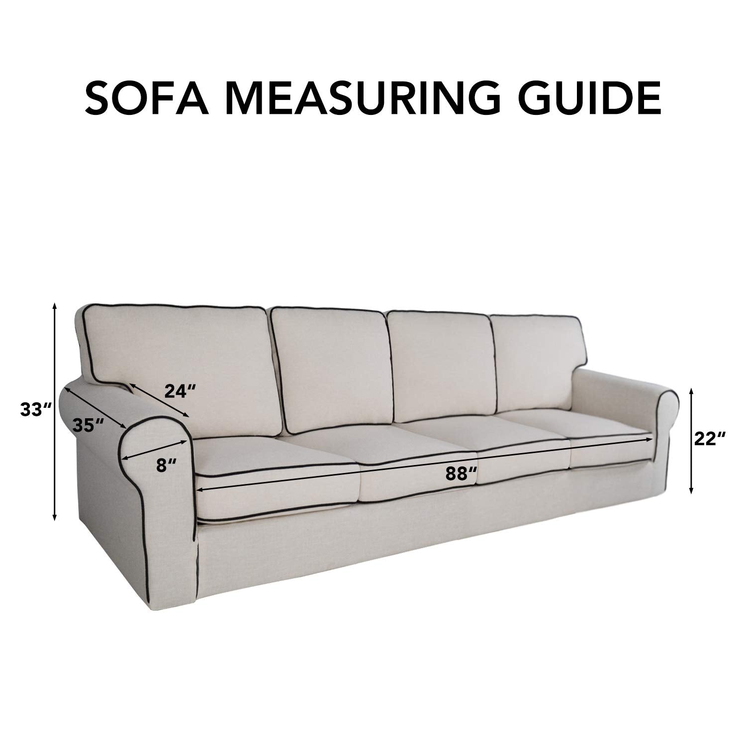 PureFit machine-washable couch cover for simple cleanup.