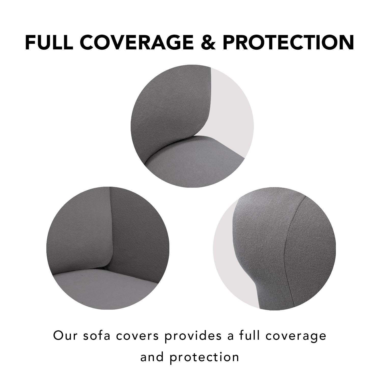 Stretchy fabric and elastic bottom ensure easy, secure sofa coverage.